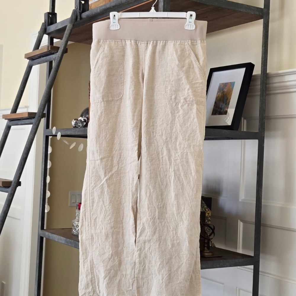 Allen Allen wide leg linen pants size M - Picture 4 of 10